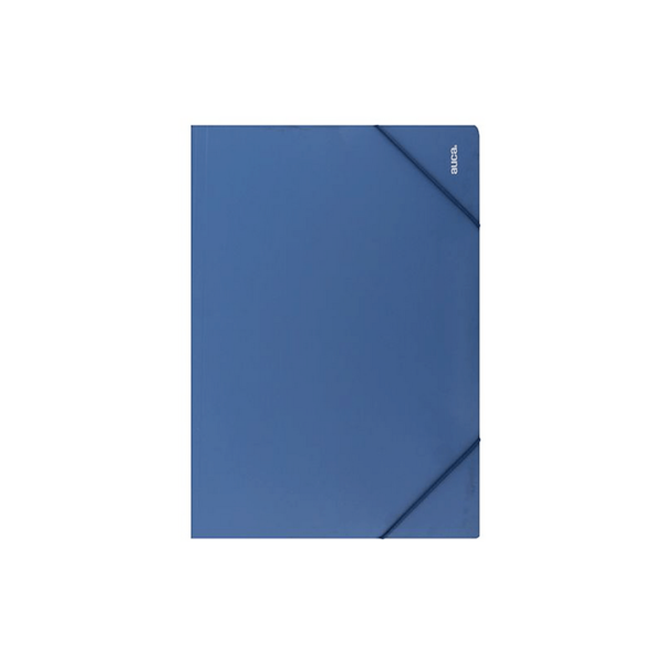 CARPETA CON ELASTICO VINILICA AUCA AZUL