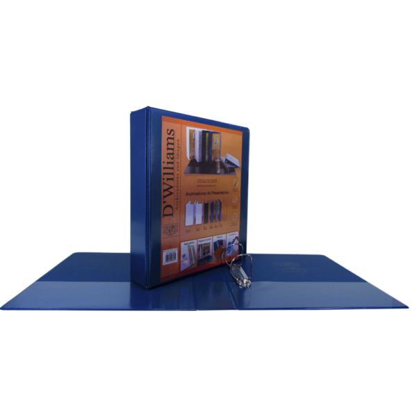 ARCHIVADOR CARTA CON PRESENTACION 2 AROS 1.5" DWILLIAMS AZUL