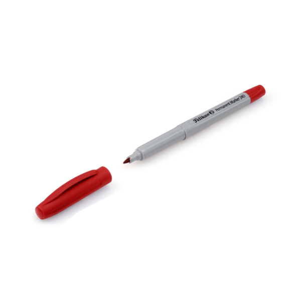 MARCADOR PERMANENTE PELIKAN 240 PUNTA FINA 1.0MM ROJO